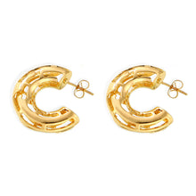 Miduoduo 18K Gold Plated Stainless Steel F1250 Geometric Earrings Dimension & Weight Specs 4