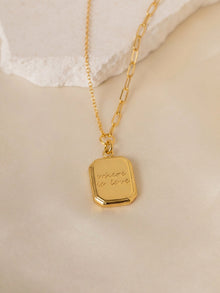 316L Stainless Steel 18K Gold PVD Vicenza-Inspired “Where Is Love” Tag Pendent Necklace