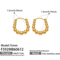 Gold Earrings (F592) / 外径15mm