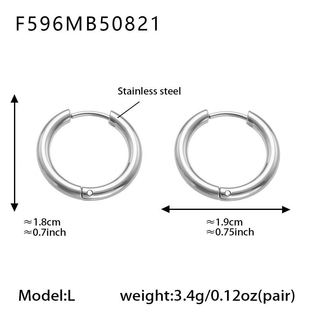 316L Stainless Steel Mixed Metal Two-Tone Minimalist Hoop Earrings | PVD Gold Huggie Hoops
