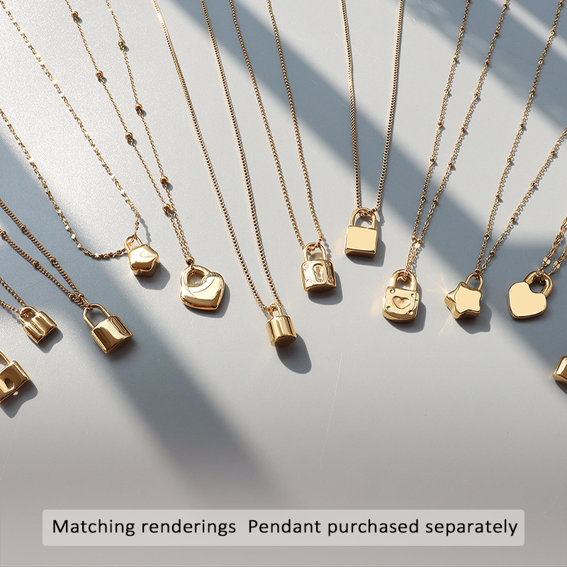 316L Stainless Steel 18K Gold Plated Minimalist Layering Chain Necklaces
