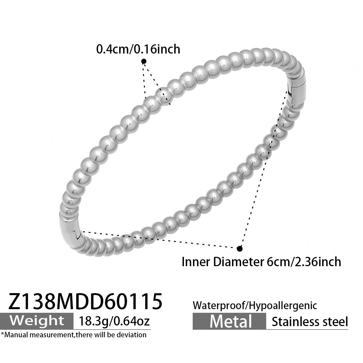 316L Stainless Steel Colorful Enamel Zircon Geometric Stackable Bracelets