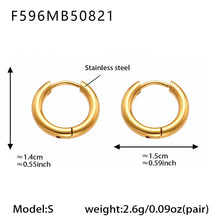 316L Stainless Steel Mixed Metal Two-Tone Minimalist Hoop Earrings | PVD Gold Huggie Hoops