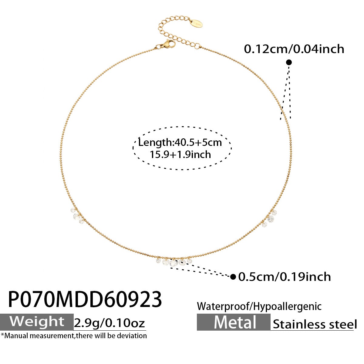Stainless Steel Zircon Pendant Necklaces – Teardrop, Oval & Station Styles