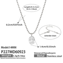 Stainless Steel Zircon Pendant Necklaces – Teardrop, Oval & Station Styles