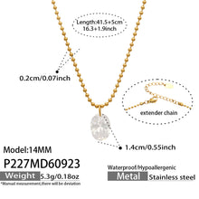 Stainless Steel Zircon Pendant Necklaces – Teardrop, Oval & Station Styles