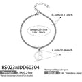 B Initial Steel Anklet 22+5cm (RS023) / Default