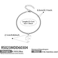 F Initial Steel Anklet 22+5cm (RS023) / Default