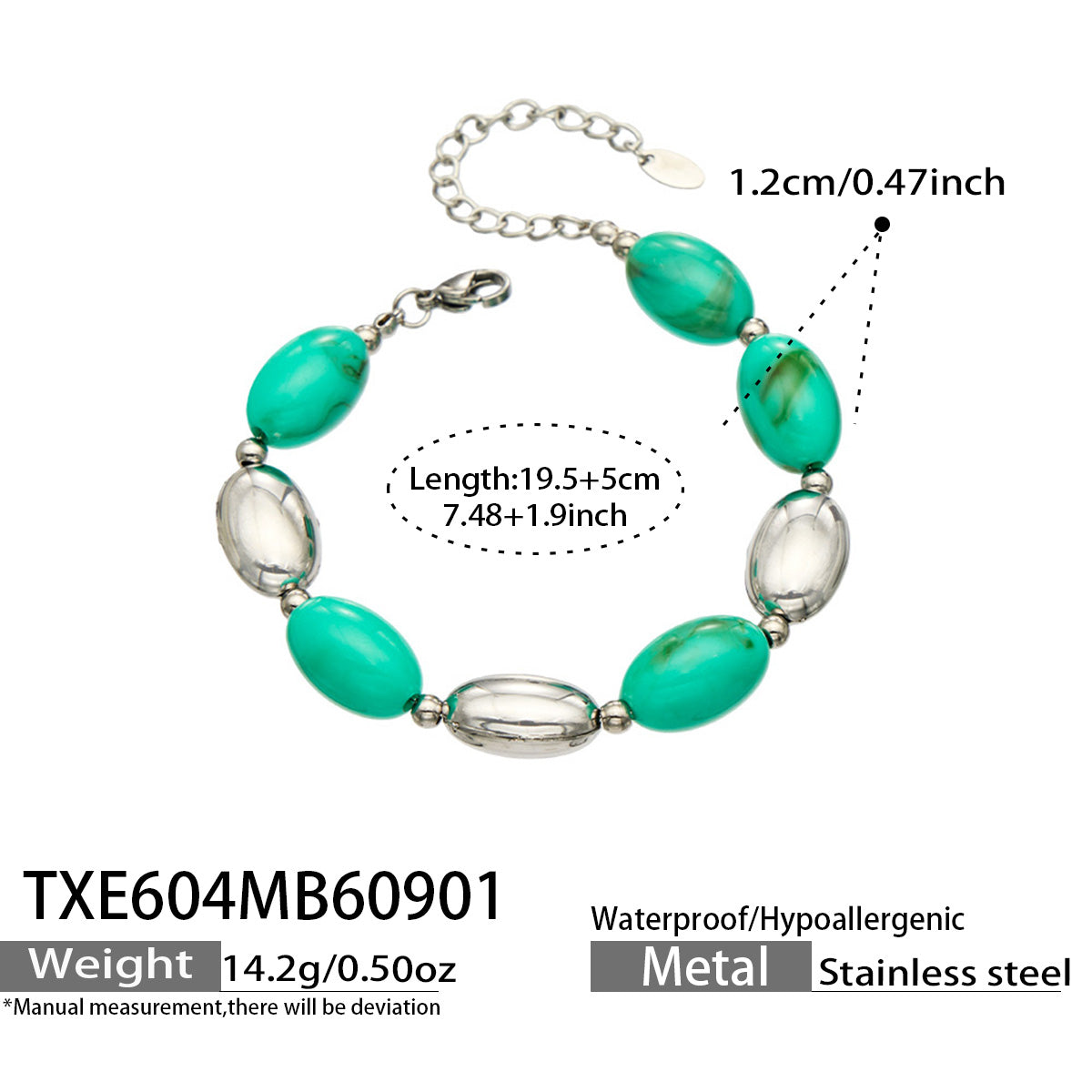 316L Stainless Steel 18K PVD Gold Resin Jewelry Bracelet and Necklace Collection