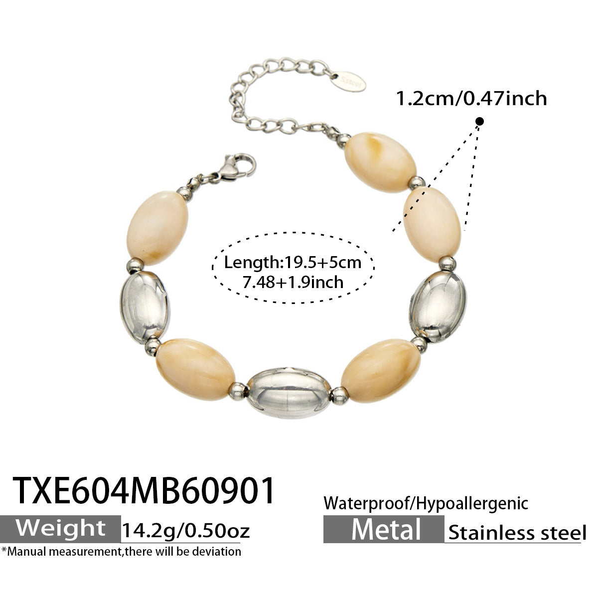 316L Stainless Steel 18K PVD Gold Resin Jewelry Bracelet and Necklace Collection