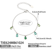 Teardrop Zircon Bracelets & Anklets | Stainless Steel