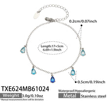 Teardrop Zircon Bracelets & Anklets | Stainless Steel