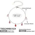 Bracelet / Steel Tone / Red