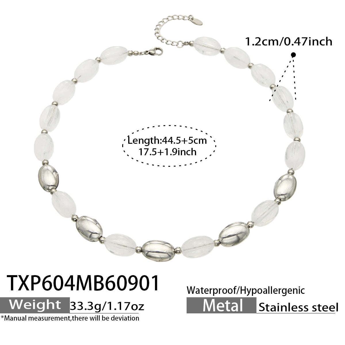 316L Stainless Steel 18K PVD Gold Resin Jewelry Bracelet and Necklace Collection