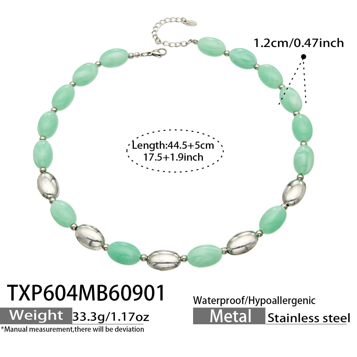 316L Stainless Steel 18K PVD Gold Resin Jewelry Bracelet and Necklace Collection