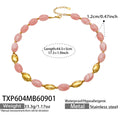 Necklace / Pink Resin Gold / 5cm