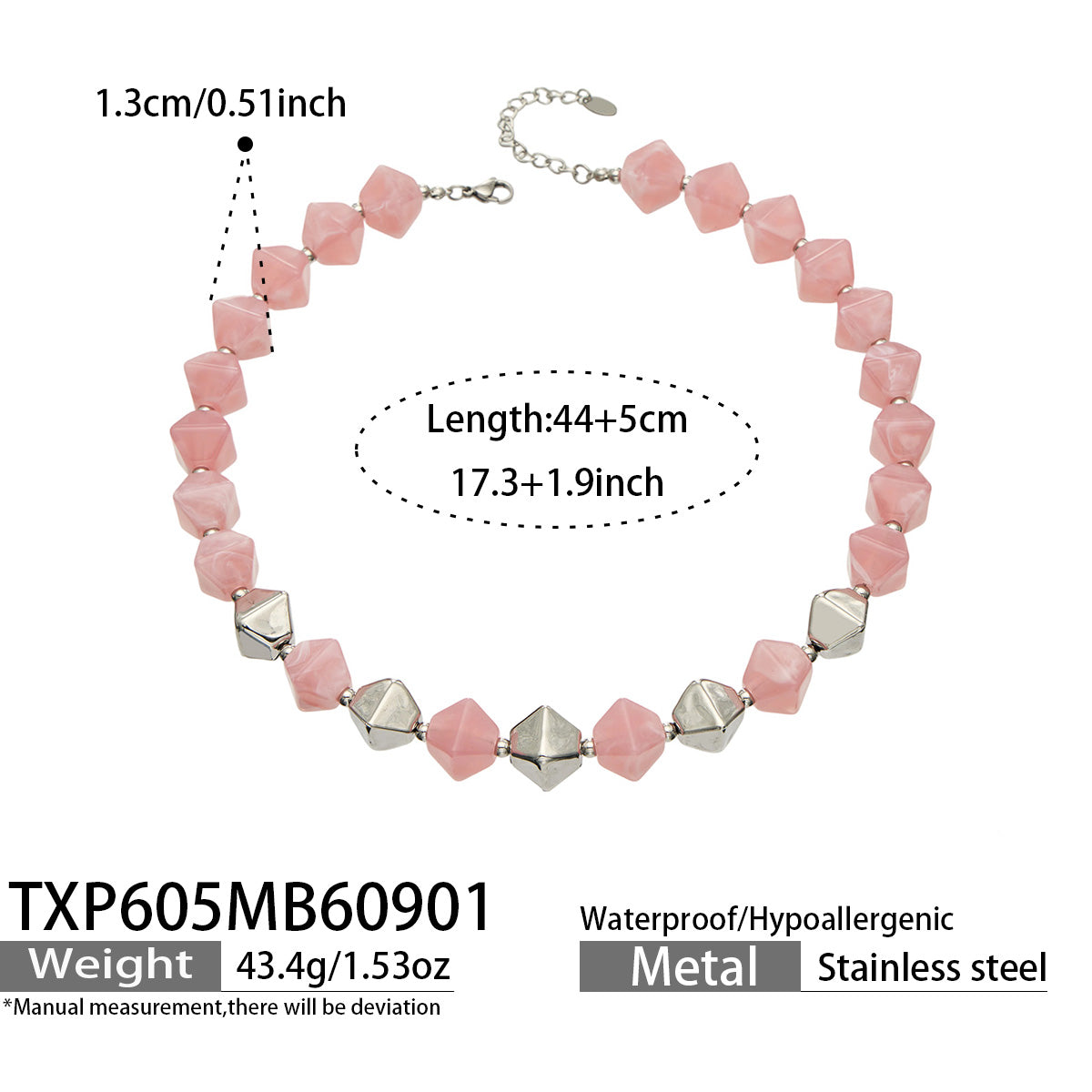 316L Stainless Steel 18K PVD Gold Resin Bracelet and Necklace Collection