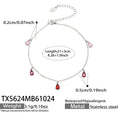 Anklet / Steel Tone / Red