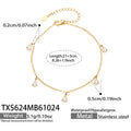 Anklet / Gold Tone / Clear