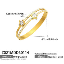 316L Stainless Steel French Chic Paved Zircon Bracelet Set