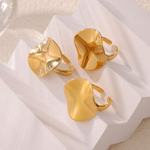 Miduoduo 316L Stainless Steel Sculptural Ring in 18K Gold Plated Finish - Lifestyle View 3