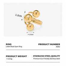 A082 stainless steel star statement ring with size, weight and product specification details