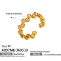 White CZ / Gold / Size 7