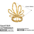 Hollow Flower - Gold Finish / Size 7