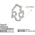 A265-A – Steel Irregular Open Ring / Size 7