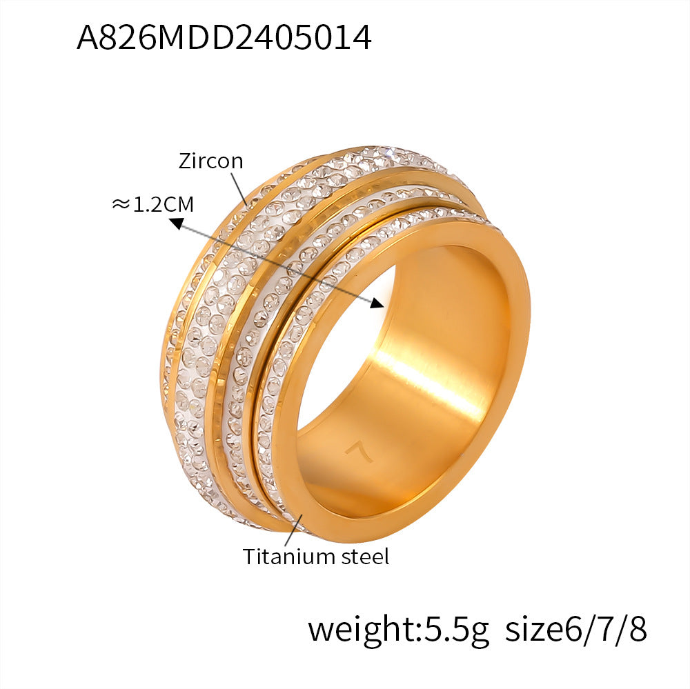 A826 pavé zircon ring size details