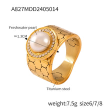 A827 pearl statement ring size details