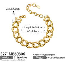 316L Stainless Steel 18K PVD Gold Bear Pendant Chain Bracelet made with 316L stainless steel and 18K PVD gold finish for wholesale jewelry buyers - image 12