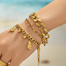 316L Stainless Steel 18K PVD Gold Bear Pendant Chain Bracelet made with 316L stainless steel and 18K PVD gold finish for wholesale jewelry buyers - image 16