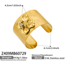 MiduoduoJewelry bee zircon flower cuff bracelet dimensions and product specifications