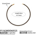 Necklace / Black Zircon / 37cm
