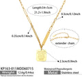 Rectangular Tag Pendant – Gold / 5cm
