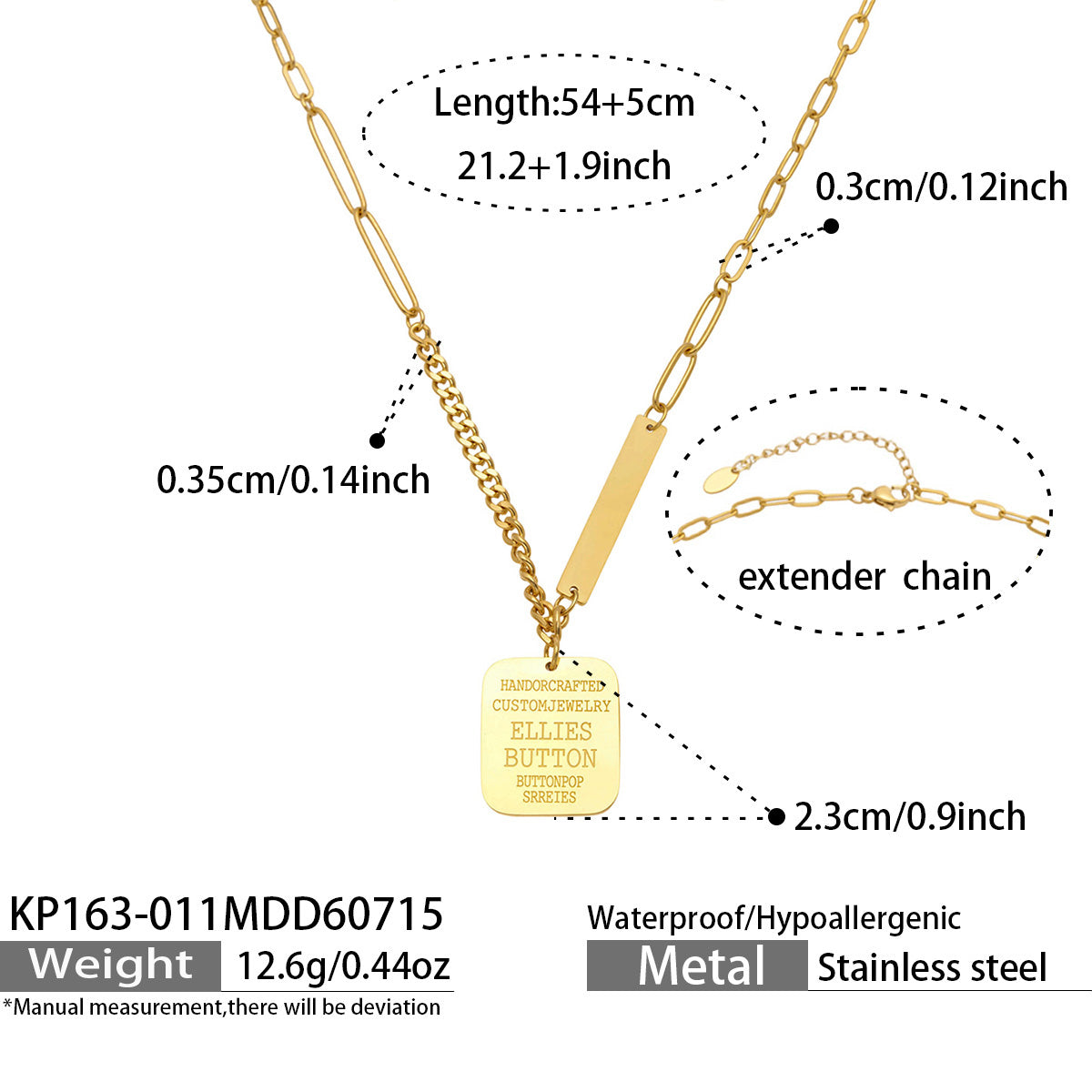Gold black enamel sun pendant necklace chain length and pendant specification guide