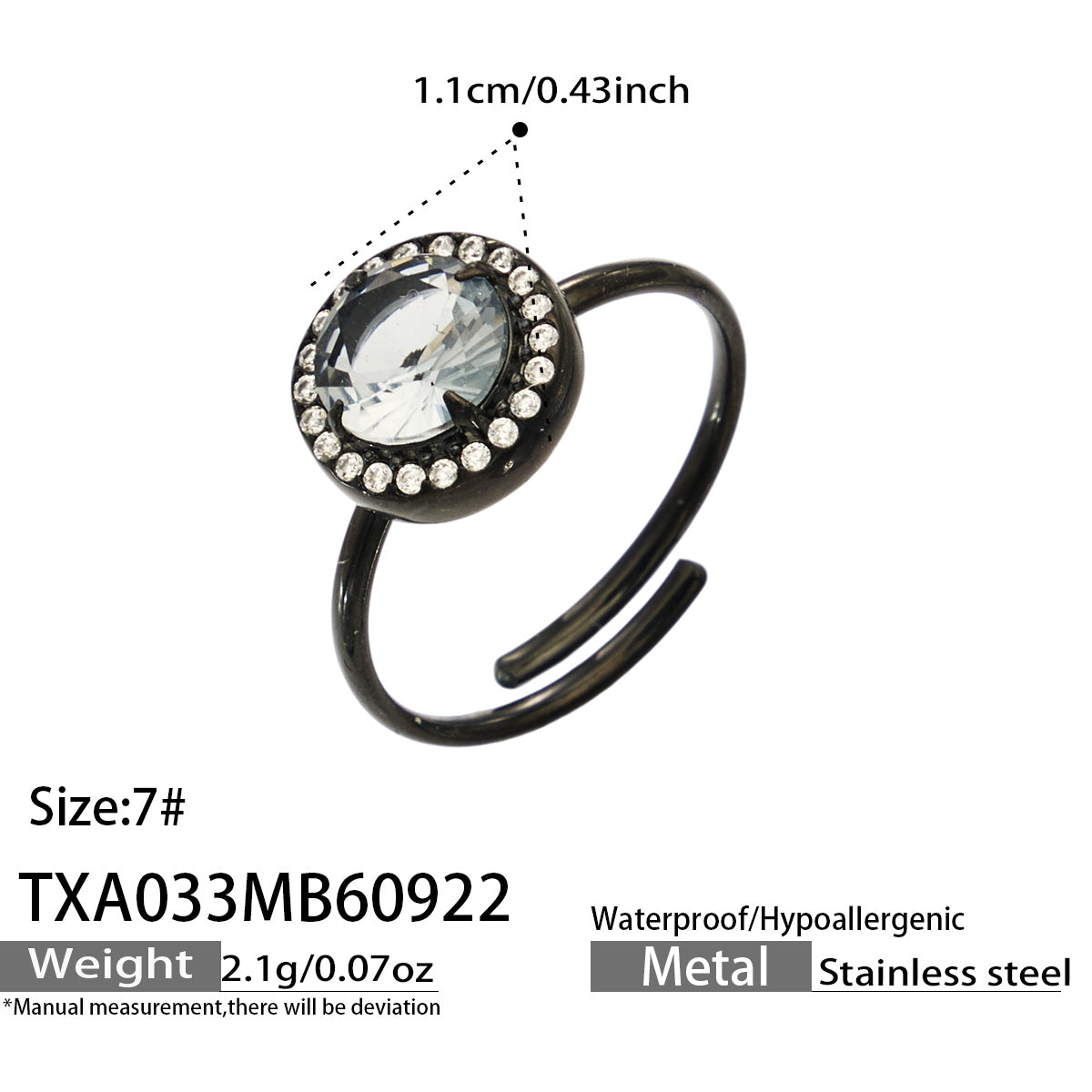 316L Stainless Steel 18K PVD Gold Black Zircon Necklace made with 316L stainless steel and 18K PVD gold finish for wholesale jewelry buyers - image 7