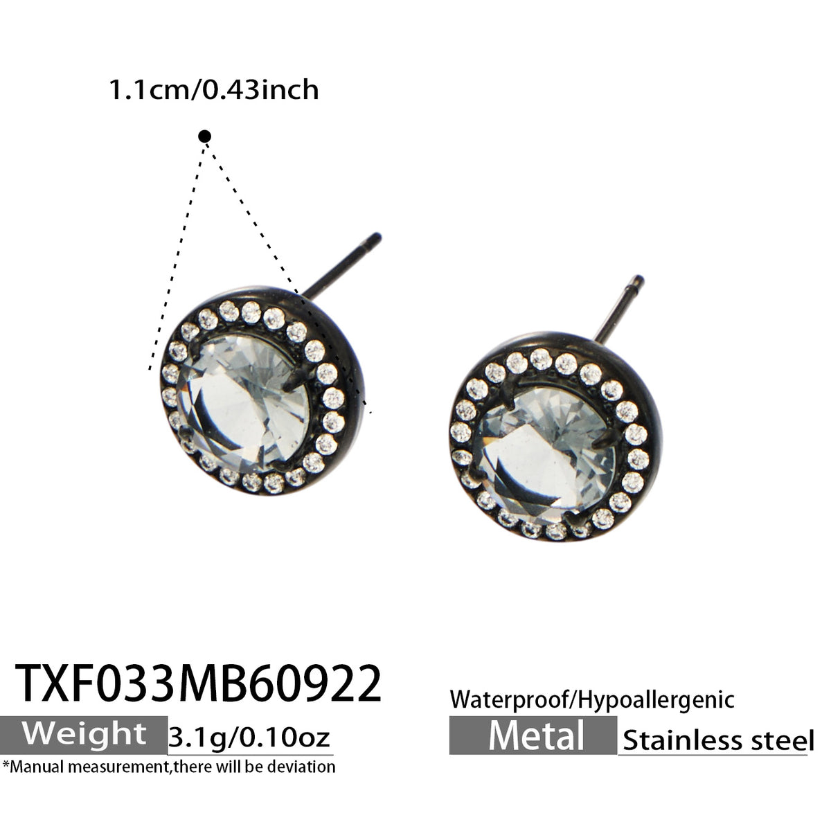 316L Stainless Steel 18K PVD Gold Black Zircon Necklace made with 316L stainless steel and 18K PVD gold finish for wholesale jewelry buyers - image 8