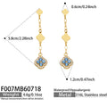 Blue Crystal – Gold / Earrings