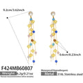 Yellow Natural Crystal / Gold / Earrings