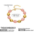 TXE603 – Bracelet / Pink Resin Gold / 19+5 cm