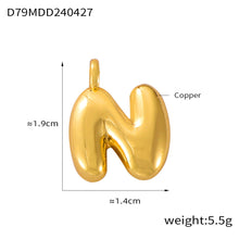 316L Stainless Steel 18K PVD Gold Bubble Letter Pendant made with 316L stainless steel and 18K PVD gold finish for wholesale jewelry buyers - image 11