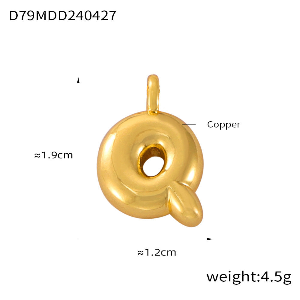 316L Stainless Steel 18K PVD Gold Bubble Letter Pendant made with 316L stainless steel and 18K PVD gold finish for wholesale jewelry buyers - image 14