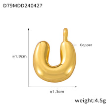 316L Stainless Steel 18K PVD Gold Bubble Letter Pendant made with 316L stainless steel and 18K PVD gold finish for wholesale jewelry buyers - image 15