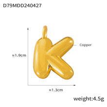 316L Stainless Steel 18K PVD Gold Bubble Letter Pendant made with 316L stainless steel and 18K PVD gold finish for wholesale jewelry buyers - image 17