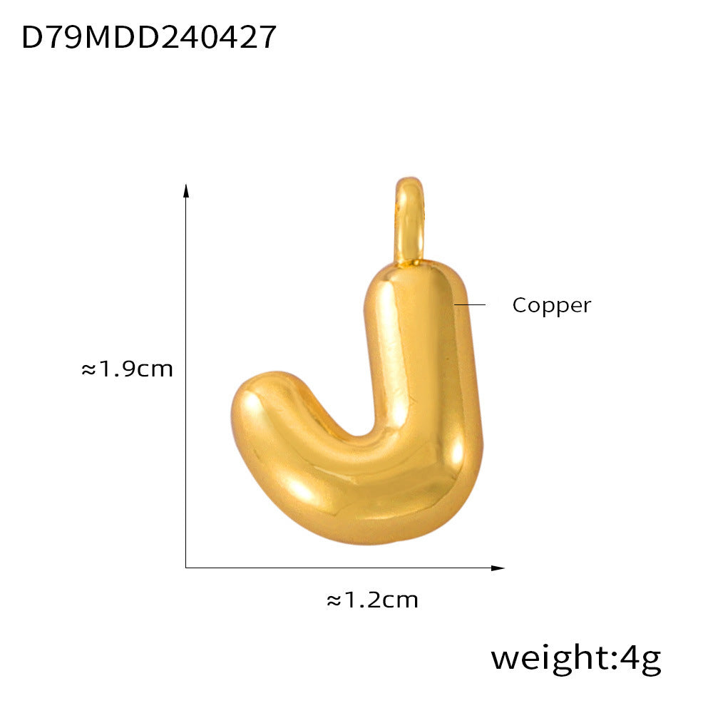 316L Stainless Steel 18K PVD Gold Bubble Letter Pendant made with 316L stainless steel and 18K PVD gold finish for wholesale jewelry buyers - image 18