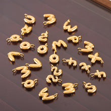 316L Stainless Steel 18K PVD Gold Bubble Letter Pendant made with 316L stainless steel and 18K PVD gold finish for wholesale jewelry buyers - image 28