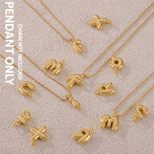 316L Stainless Steel 18K PVD Gold Bubble Letter Pendant made with 316L stainless steel and 18K PVD gold finish for wholesale jewelry buyers - image 29