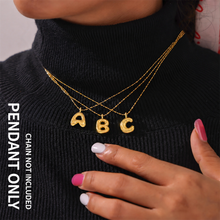316L Stainless Steel 18K PVD Gold Bubble Letter Pendant made with 316L stainless steel and 18K PVD gold finish for wholesale jewelry buyers - image 32